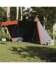 Tente familiale tipi 6 personnes gris et orange imperméable | Mobilier & Déco