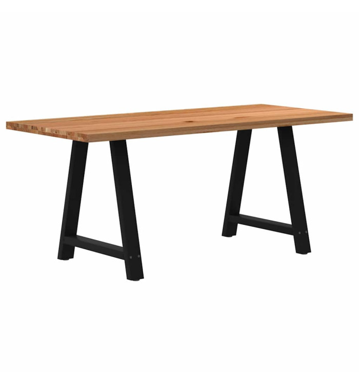 Table à manger marron clair bois de chêne massif rectangulaire | Mobilier & Déco