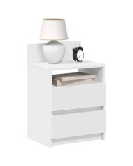 Tables de chevet 2 pcs avec 2 tiroirs blanc 40x33x60 cm | Mobilier & Déco