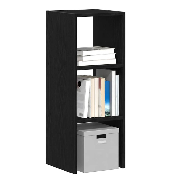 Bibliothèque empilable chêne noir 30x30x80 cm bois d'ingénierie | Mobilier & Déco