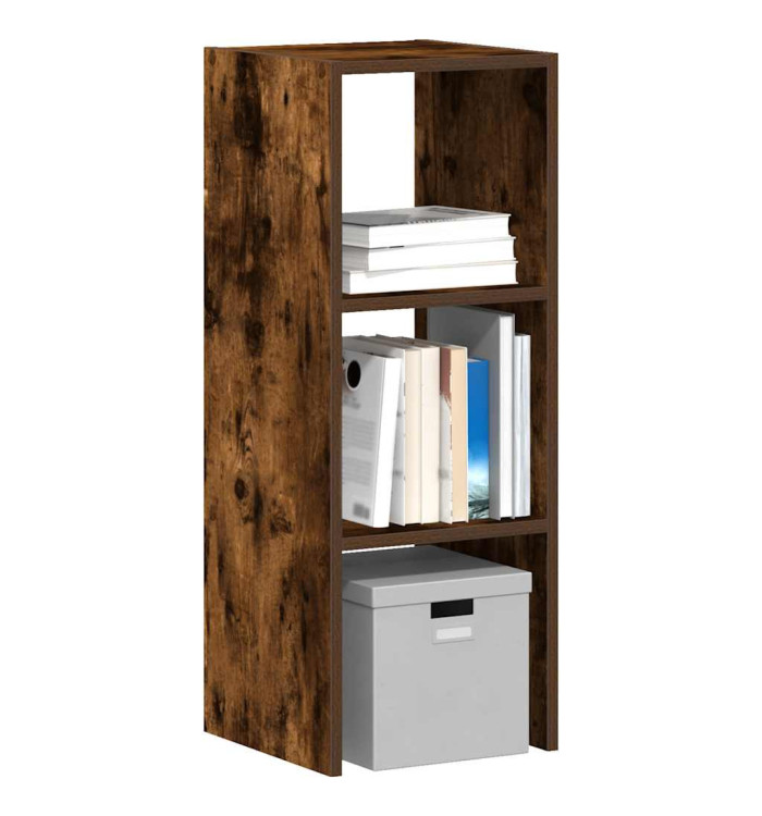 Bibliothèque empilable chêne fumé 30x30x80 cm bois d'ingénierie | Mobilier & Déco