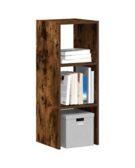 Bibliothèque empilable chêne fumé 30x30x80 cm bois d'ingénierie | Mobilier & Déco