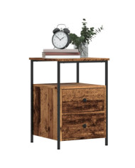 Table de chevet vieux bois 34x35,5x50 cm bois d’ingénierie | Mobilier & Déco