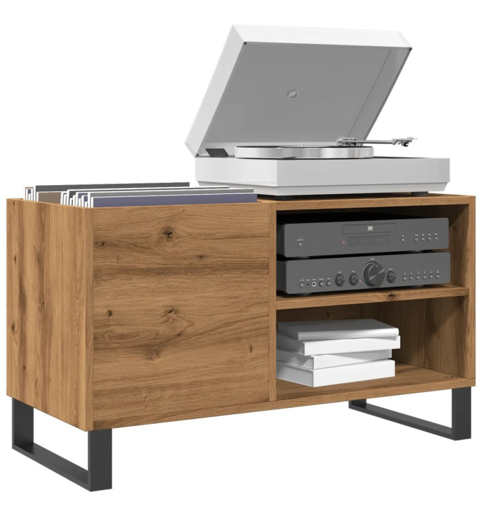Armoire à disques chêne artisanal 84,5x38x48 cm bois ingénierie | Mobilier & Déco