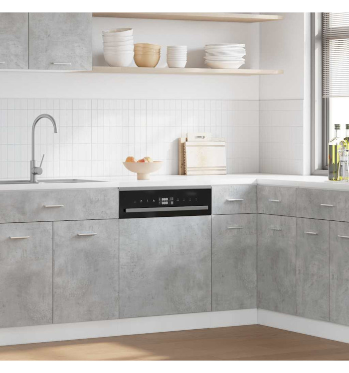 Panneau de lave-vaisselle "Lyon" gris béton 45x3x67 cm | Mobilier & Déco