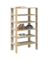 Étagère à chaussures chêne sonoma 61x32x105cm bois d'ingénierie | Mobilier & Déco