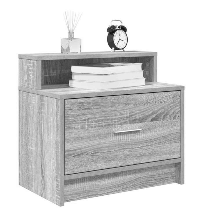 Table de chevet avec tiroir sonoma gris 51x31x47 cm | Mobilier & Déco