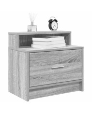 Table de chevet avec tiroir sonoma gris 51x31x47 cm | Mobilier & Déco