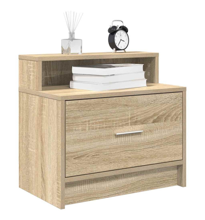 Tables de chevet avec tiroir 2 pcs chêne sonoma 51x31x47 cm | Mobilier & Déco