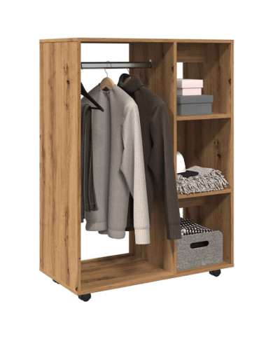 Garde-robe chêne artisanal 80x40x110 cm bois d'ingénierie | Mobilier & Déco