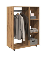 Garde-robe chêne artisanal 80x40x110 cm bois d'ingénierie | Mobilier & Déco