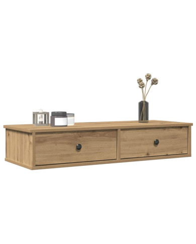Étagère murale avec tiroirs chêne artisanal bois d'ingénierie | Mobilier & Déco