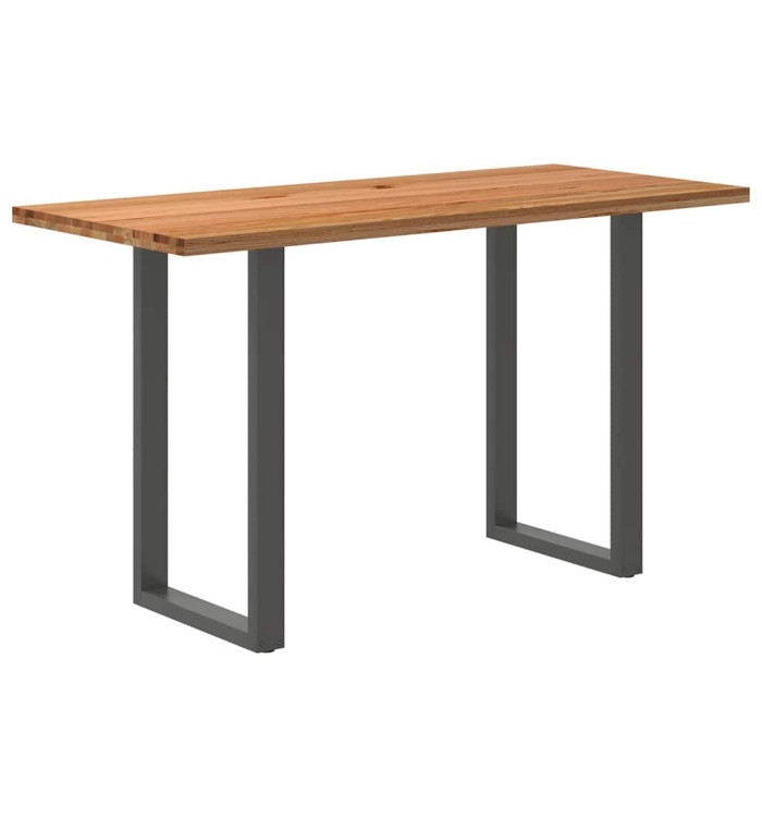 Table de bar rectangulaire en bois massif de chêne marron clair 180 x 80 x 102 cm | Mobilier & Déco