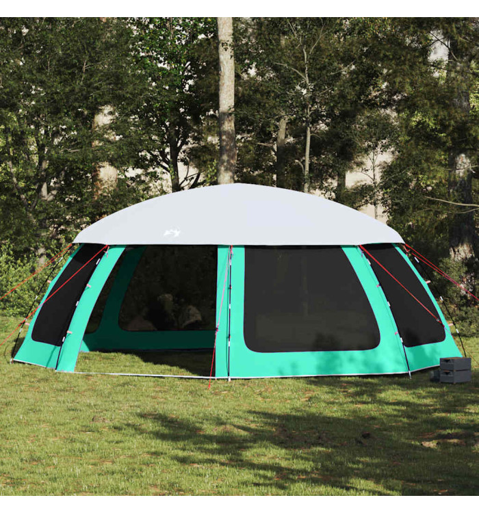 Tente piscine toit amovible parois maille vert d'eau 690x690 cm | Mobilier & Déco