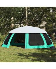 Tente piscine toit amovible parois maille vert d'eau 690x690 cm | Mobilier & Déco