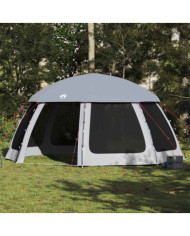 Tente piscine toit amovible parois maille gris 510x510 cm | Mobilier & Déco