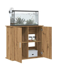 Support d'aquarium chêne artisanal 81x36x73 cm bois ingénierie | Mobilier & Déco