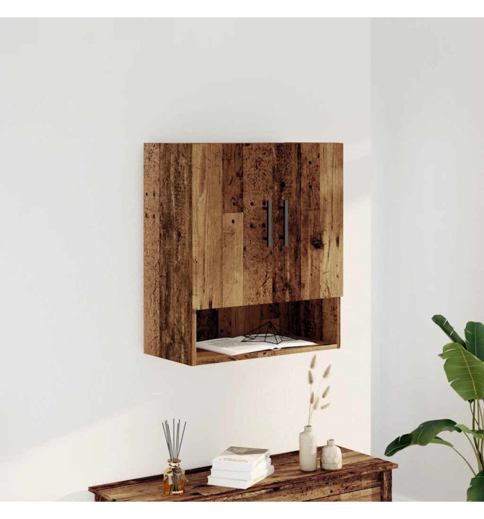 Armoire murale vieux bois 60x31x70 cm bois d'ingénierie | Mobilier & Déco