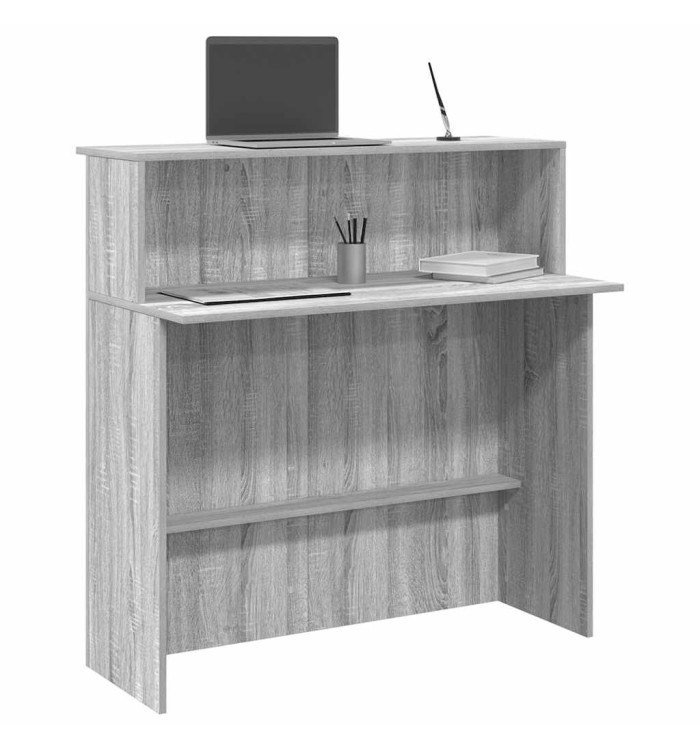 Bureau de réception sonoma gris 100x50x103,5 cm bois ingénierie | Mobilier & Déco