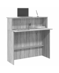 Bureau de réception sonoma gris 100x50x103,5 cm bois ingénierie | Mobilier & Déco