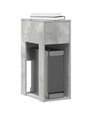 Support de tour d'ordinateur et tiroir gris béton 30x44x74 cm | Mobilier & Déco