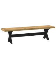 Banc à manger NOAIN pieds en forme de X 180x40x45 cm massif pin | Mobilier & Déco