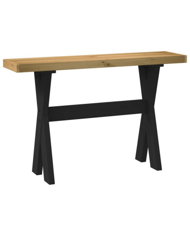 Table console NOAIN pieds en forme de X 120x30x75 cm massif pin | Mobilier & Déco