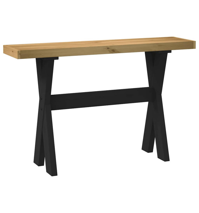 Table console NOAIN pieds en forme de X 120x30x75 cm massif pin | Mobilier & Déco