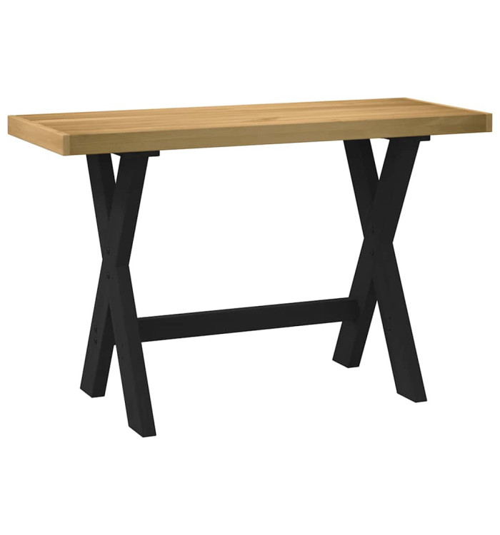 Bureau NOAIN pieds en forme de X 120x50x75 cm bois massif pin | Mobilier & Déco
