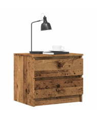 Table de chevet vieux bois 50x40x43.5 cm bois d’ingénierie | Mobilier & Déco