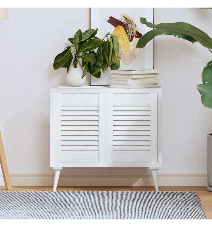 Portes d'armoire à persiennes 2 pcs blanc 39,5x29,5 cm | Mobilier & Déco