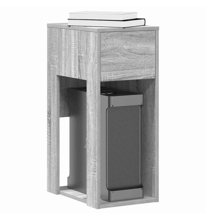 Support de tour d'ordinateur et tiroir sonoma gris 30x44x74 cm | Mobilier & Déco