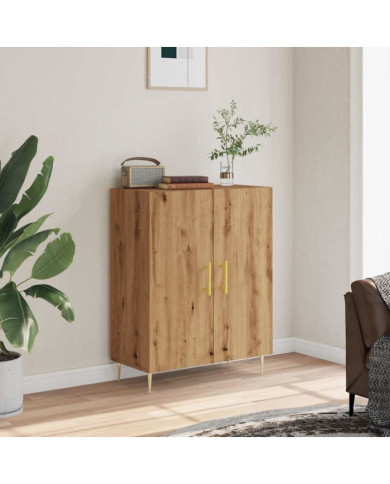 Buffet chêne artisanal 69,5x34x90 cm bois d'ingénierie | Mobilier & Déco