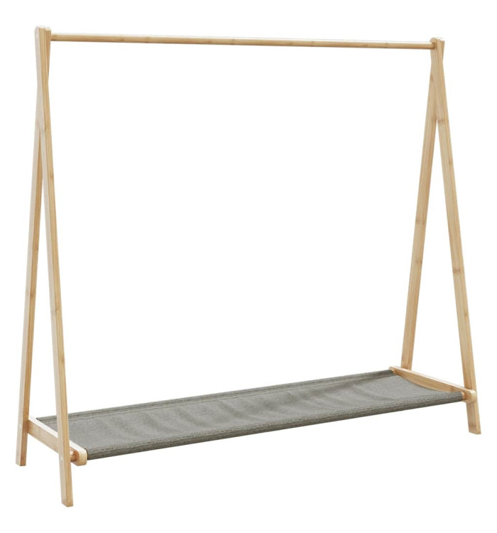 Porte-vêtement avec étagères 106x34x102 cm bambou | Mobilier & Déco