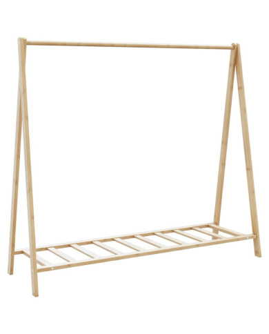 Porte-vêtement avec étagères 106x34x102 cm bambou | Mobilier & Déco