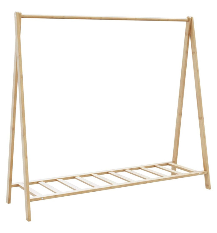 Porte-vêtement avec étagères 106x34x102 cm bambou | Mobilier & Déco
