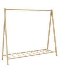 Porte-vêtement avec étagères 106x34x102 cm bambou | Mobilier & Déco