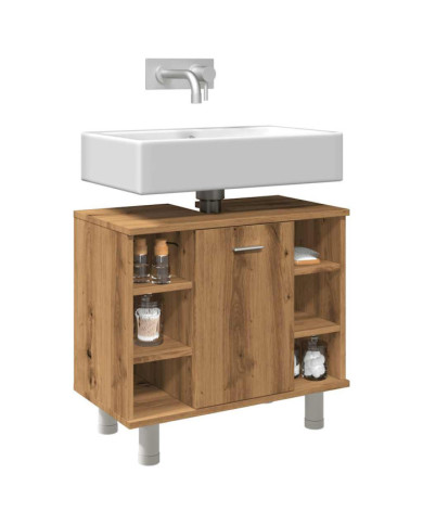 Armoire de salle de bain chêne artisanal 60x32x53,5 cm | Mobilier & Déco