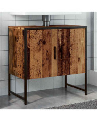 Armoire lavabo de salle de bain vieux bois 60x33x60 cm | Mobilier & Déco