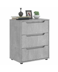 Buffet VISNES gris béton 60x40x73 cm bois d'ingénierie | Mobilier & Déco