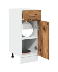 Armoire de plancher à tiroir "Lyon" vieux bois 30x46x81,5 cm | Mobilier & Déco
