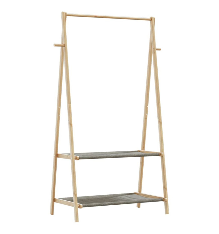 Porte-vêtement avec étagères 96x45,5x150,5 cm bambou | Mobilier & Déco