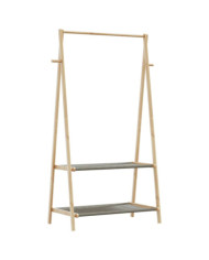 Porte-vêtement avec étagères 96x45,5x150,5 cm bambou | Mobilier & Déco