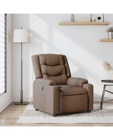 Fauteuil inclinable Marron Tissu | Mobilier & Déco