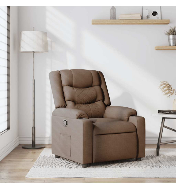 Fauteuil inclinable Marron Tissu | Mobilier & Déco
