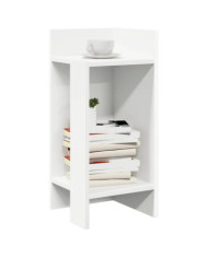 Table d'appoint avec étagère blanc 25,5x27x60 cm | Mobilier & Déco