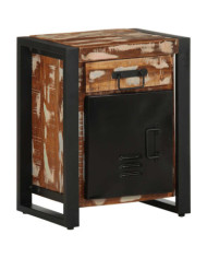 Table de chevet multicolore 40x30x50 cm bois de récupération | Mobilier & Déco