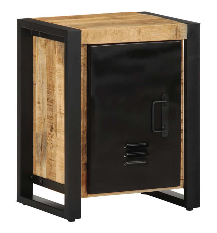 Table de chevet 40x30x51 cm bois massif de manguier brut | Mobilier & Déco