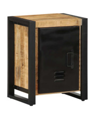 Table de chevet 40x30x51 cm bois massif de manguier brut | Mobilier & Déco