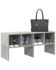 Étagère à chaussures empilable gris béton 89,5x30x40 cm | Mobilier & Déco